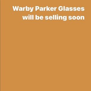 Warby Parker glasses coming soon